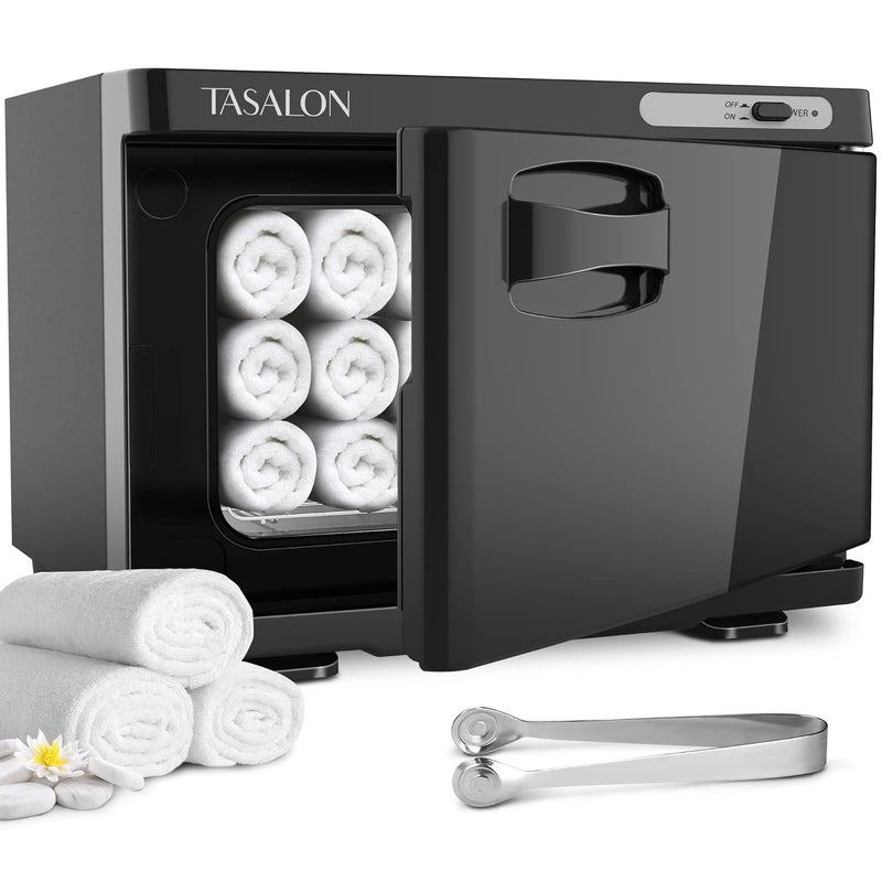 TASALON Professional Hot Towel Warmer Cabinet, 8L Middle Capacity, Use for Facial Spa, Hair Beauty, Salon Equipment and Home, Perfect Temperature for Towel Warmer, Fits up to 24 Small Towels - Black - Image 1